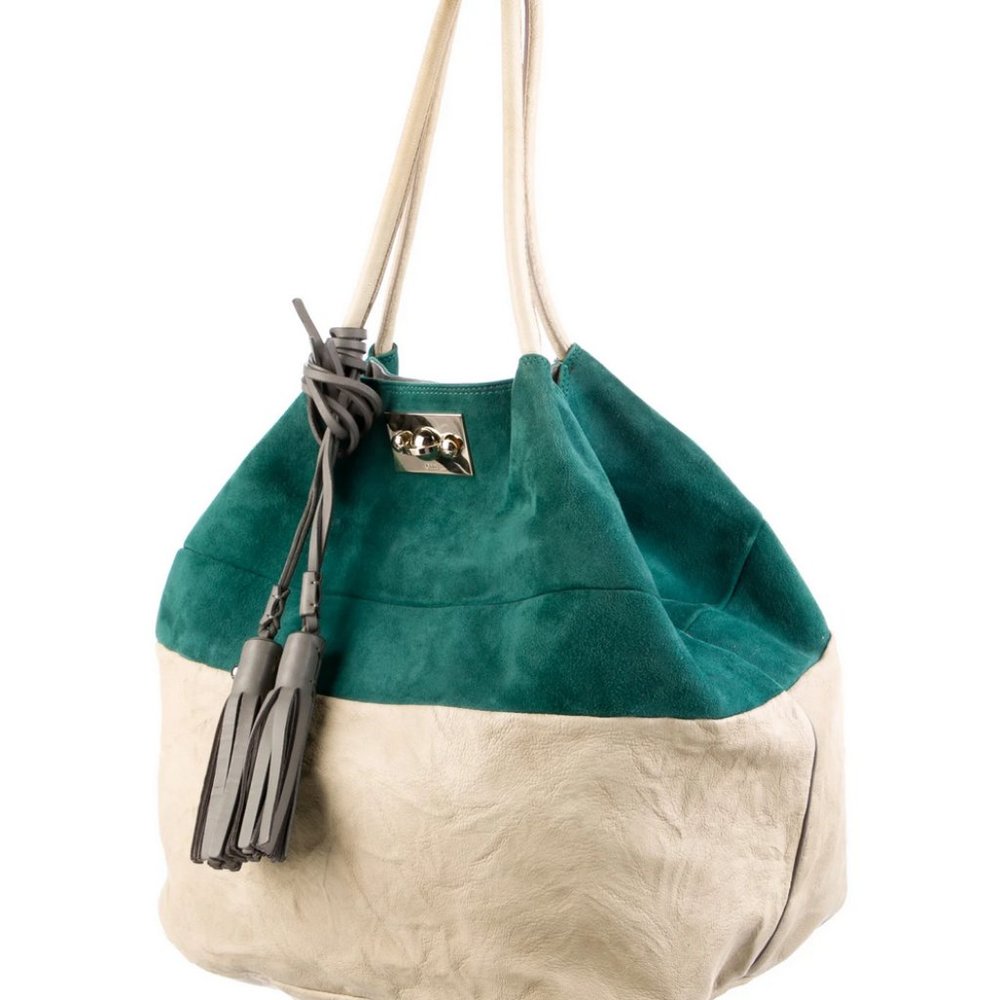 Chloé Suede Colorblock Hobo - Picture 3 of 8